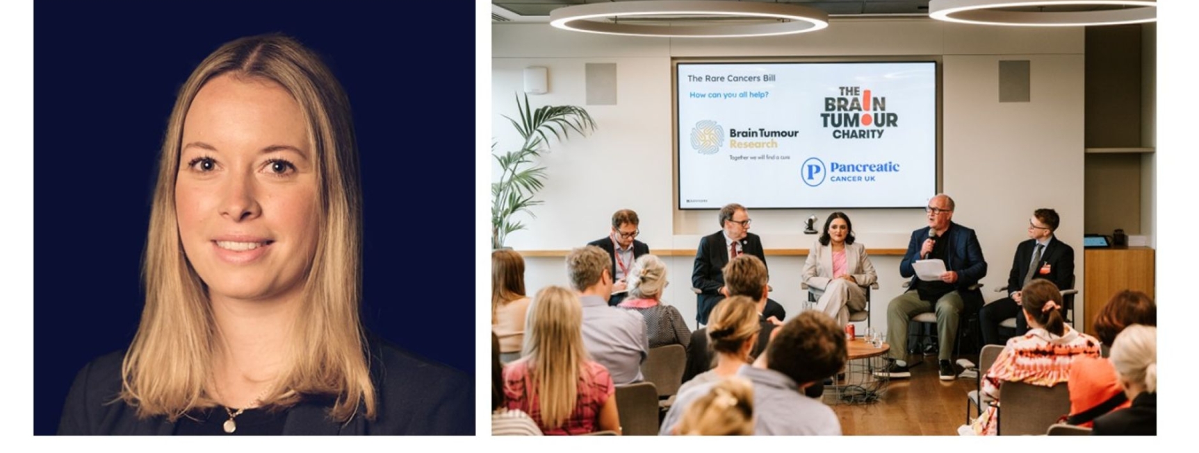 Lizzy Tomlin and Rare Cancers Bill event